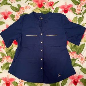Jaanuu Button Up Scrub Top